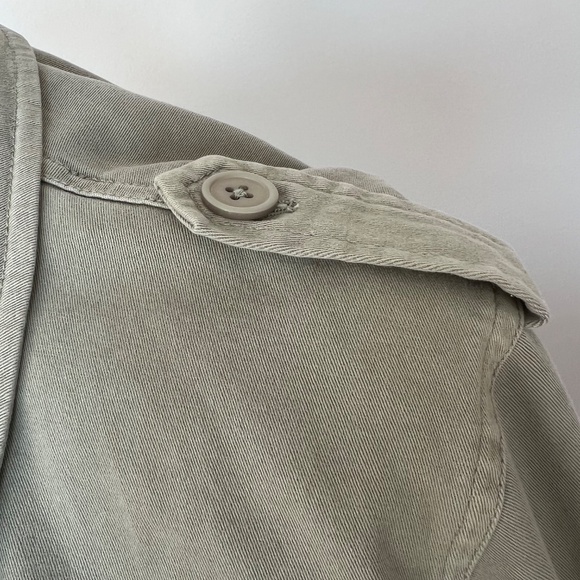 Sage Green Twill Lace-Up Back Drawstring Anorak - Picture 4 of 6
